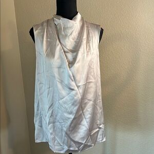 Rachel Zoe Cream Asymmetrical Wrap Blouse